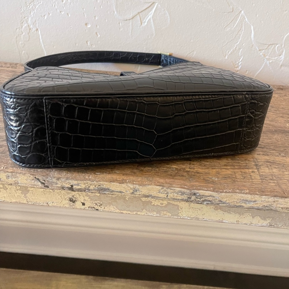 Saint Laurent Croc Print Shoulder Bag - Picture 6 of 15